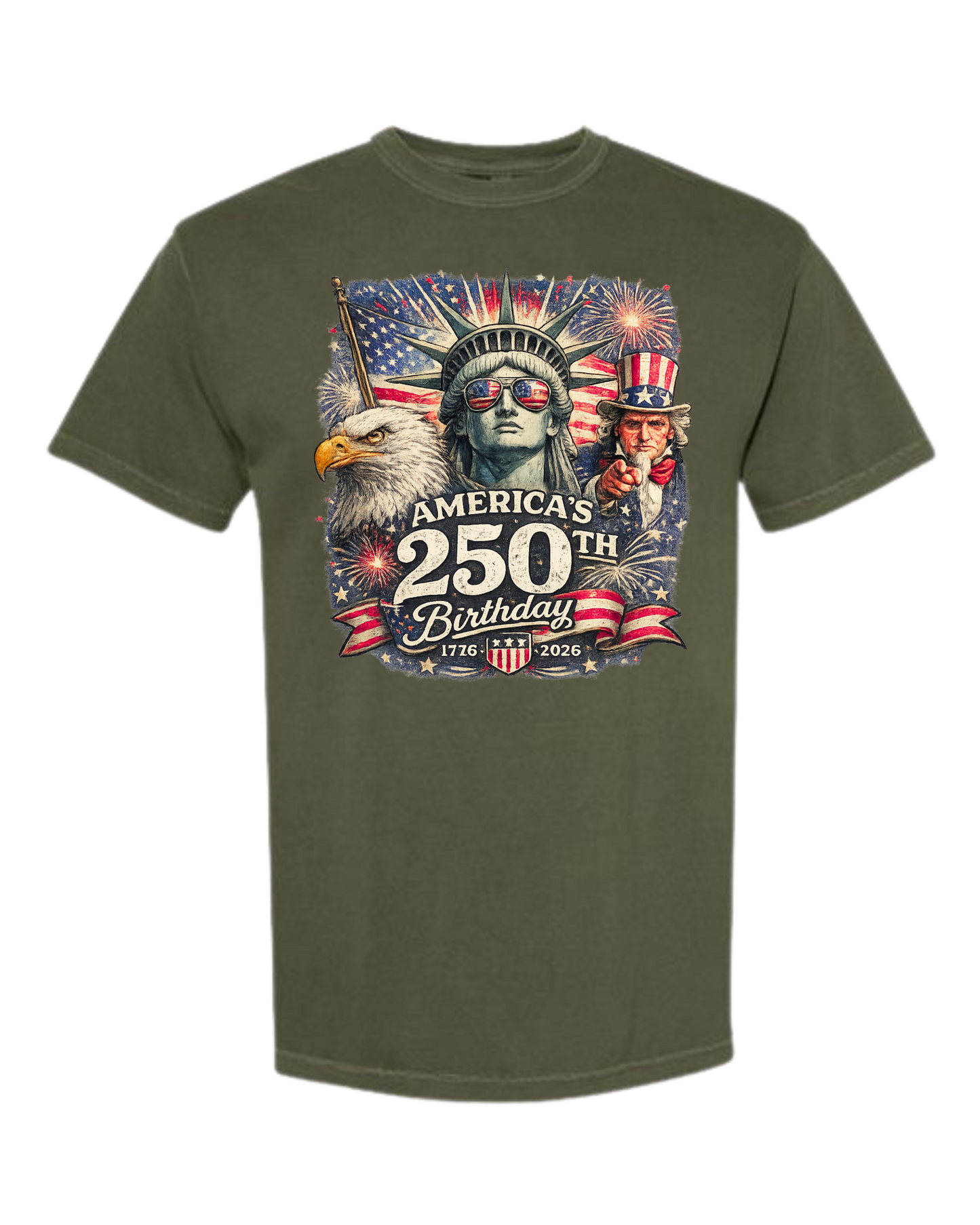 America's 250th Birthday - Comfort Colors - Heavyweight Unisex Tee - Greens