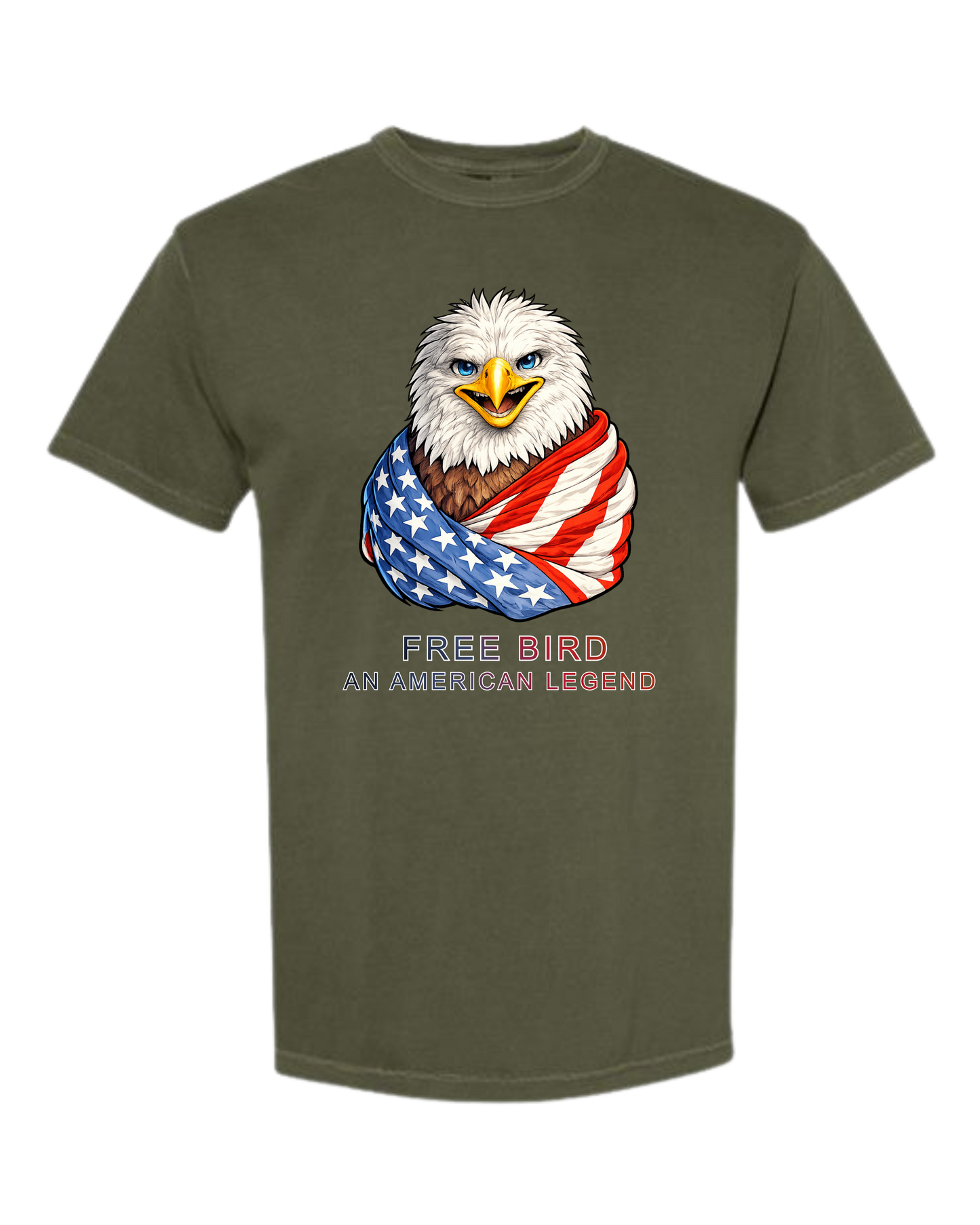 Free Bird An American Legend - Comfort Colors - Heavyweight Unisex Tee - Greens
