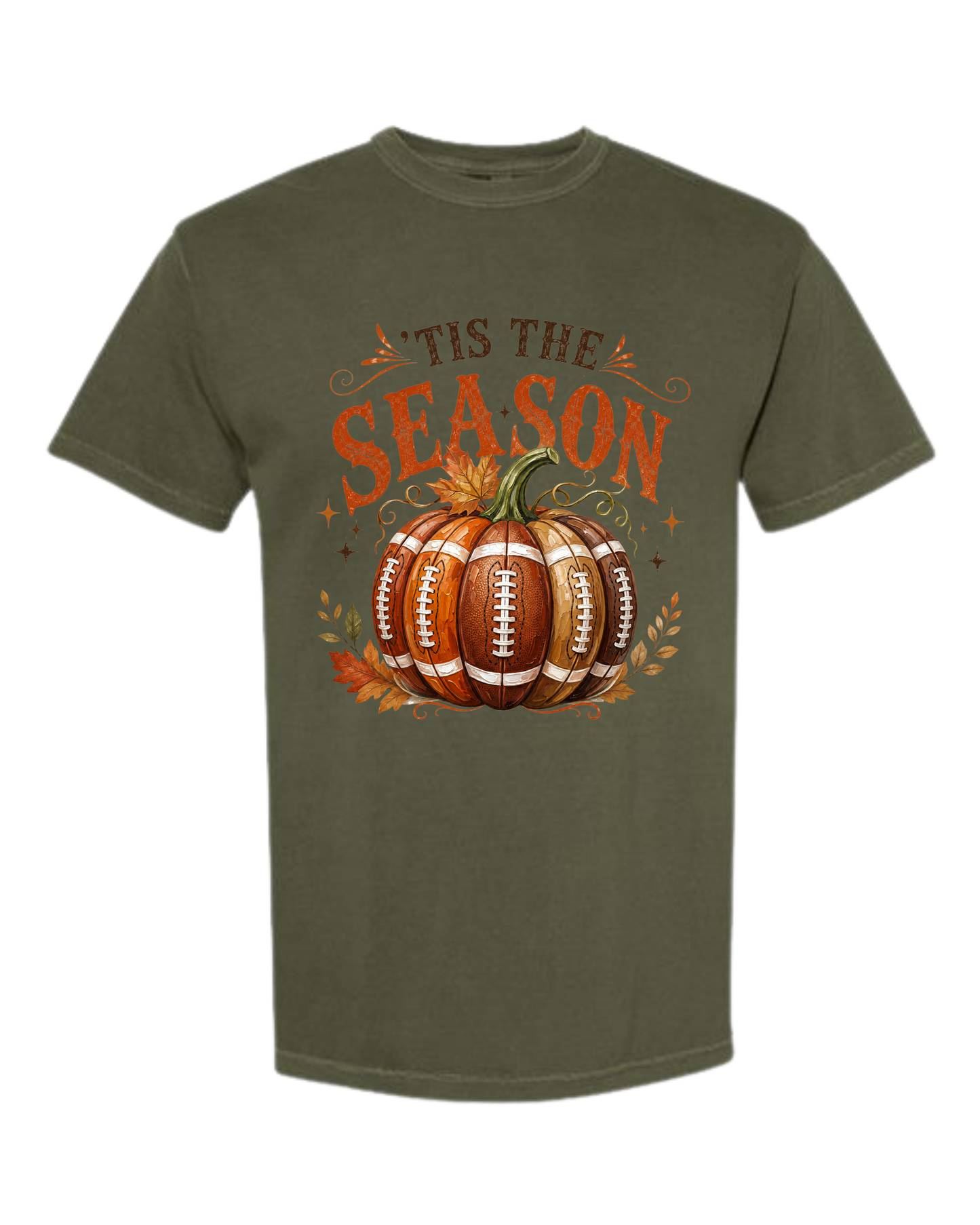 'Tis Football Season - Comfort Colors - Heavyweight Unisex Tee - Greens