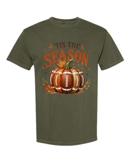 'Tis Football Season - Comfort Colors - Heavyweight Unisex Tee - Greens