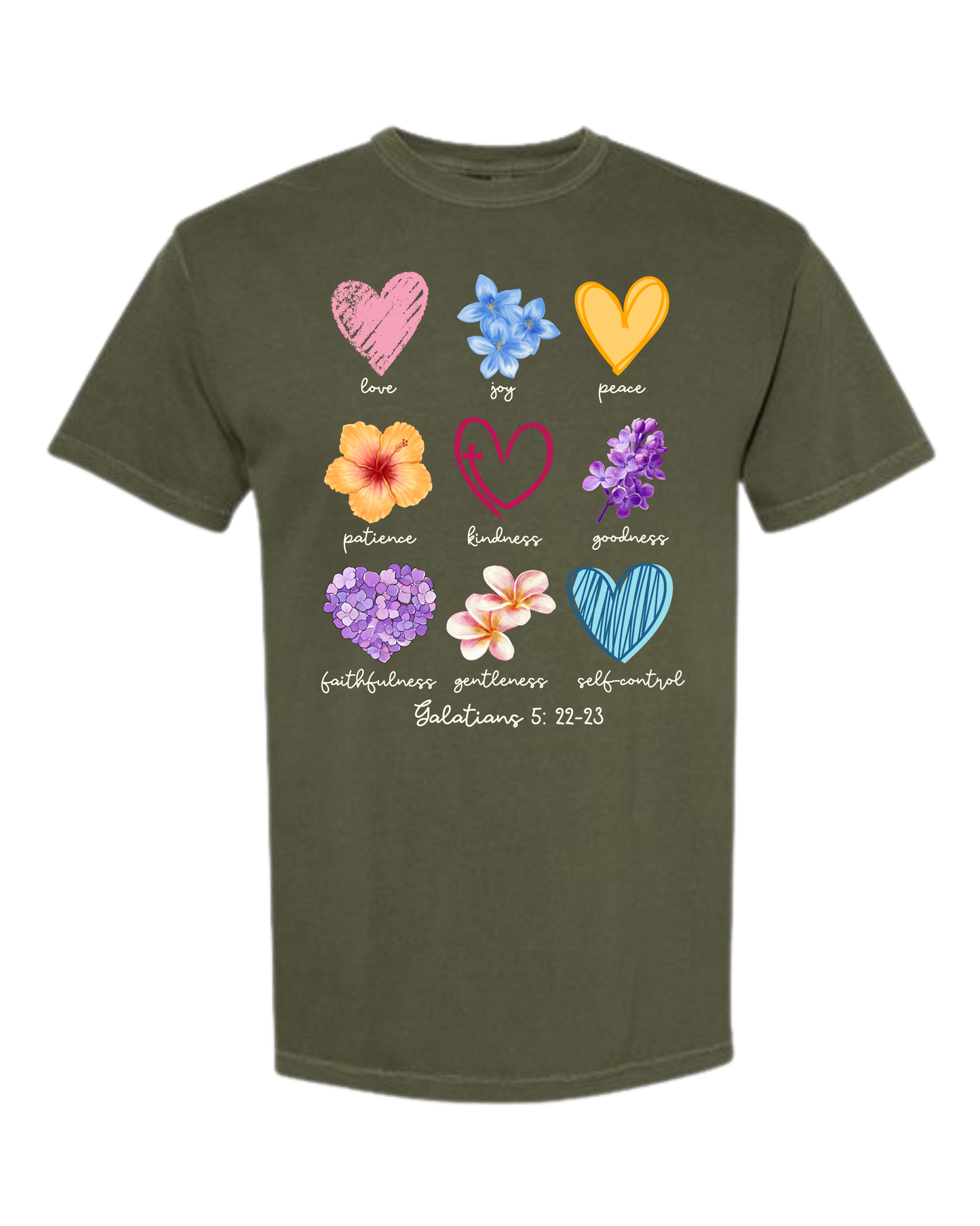 Galatians 5 - Spring - Comfort Colors - Heavyweight Unisex Tee - Greens
