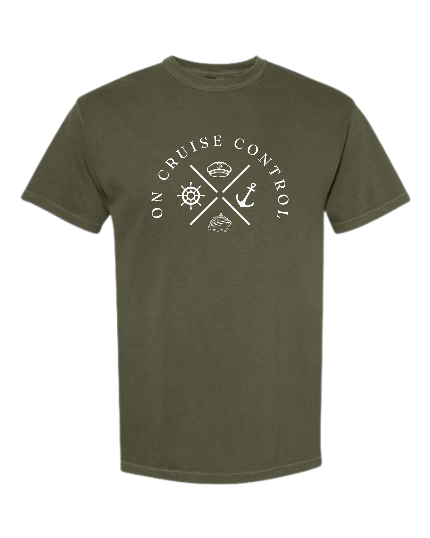 On Cruise Control - Comfort Colors - Heavyweight Unisex Tee - Greens