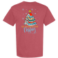 All Booked For Christmas - Comfort Colors - Heavyweight Unisex Tee - Reds