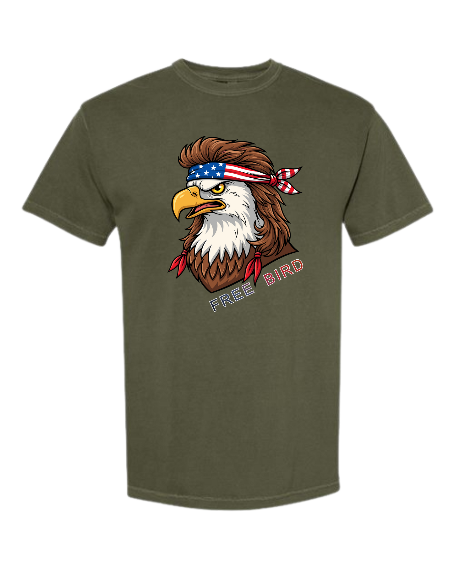 Rockin Free Bird - Comfort Colors - Heavyweight Unisex Tee - Greens