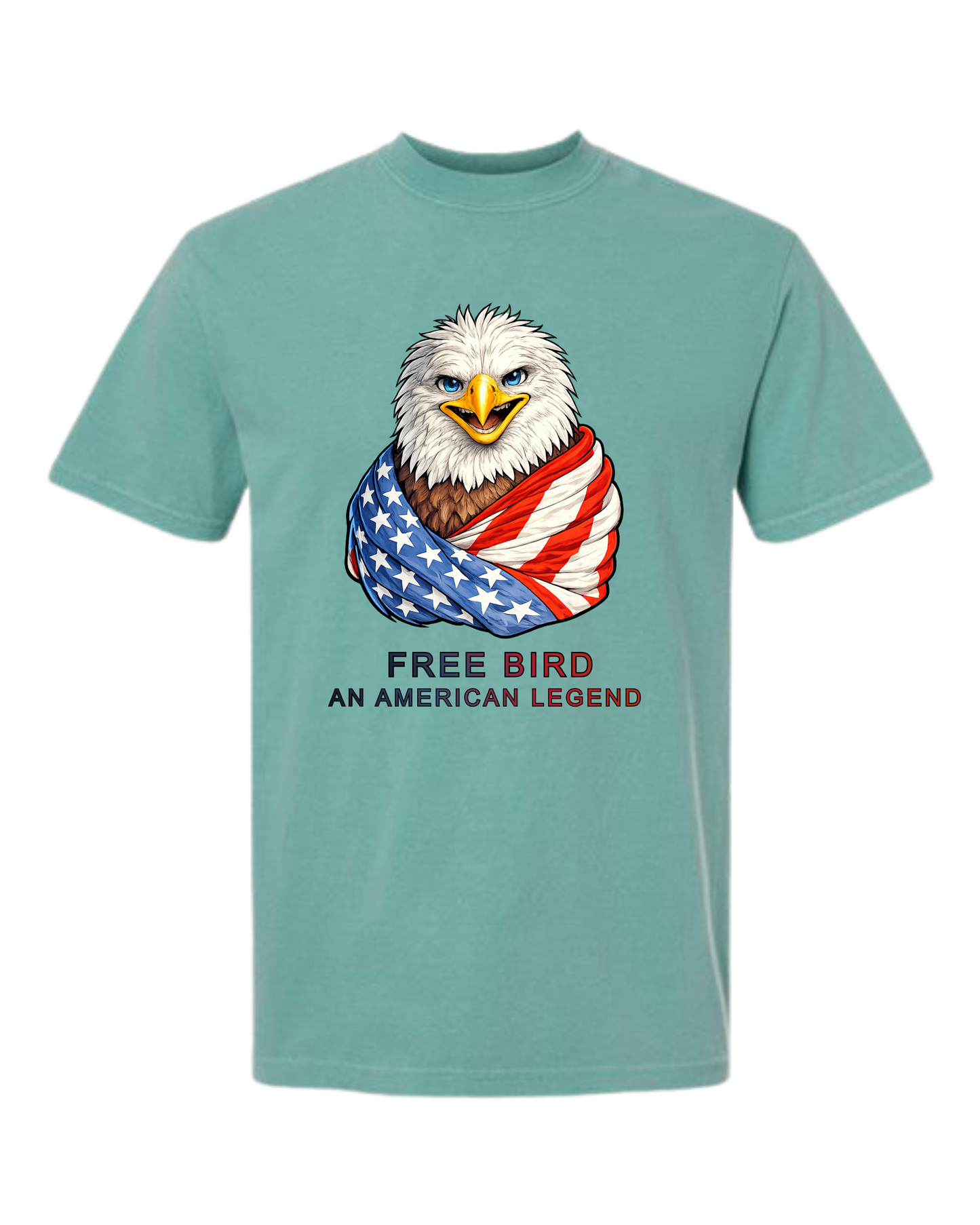 Free Bird An American Legend - Comfort Colors - Heavyweight Unisex Tee - Greens