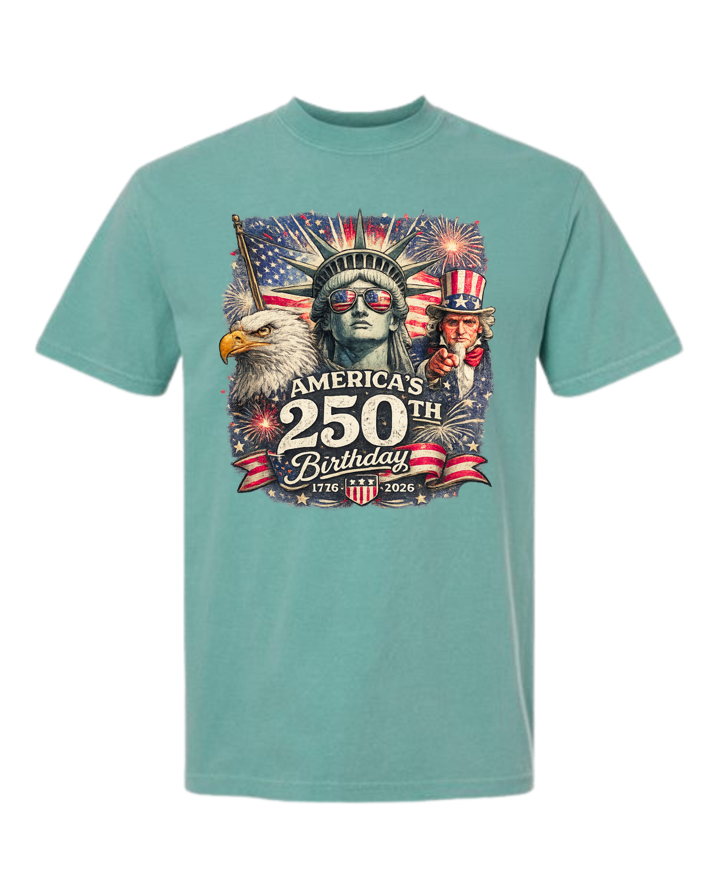 America's 250th Birthday - Comfort Colors - Heavyweight Unisex Tee - Greens