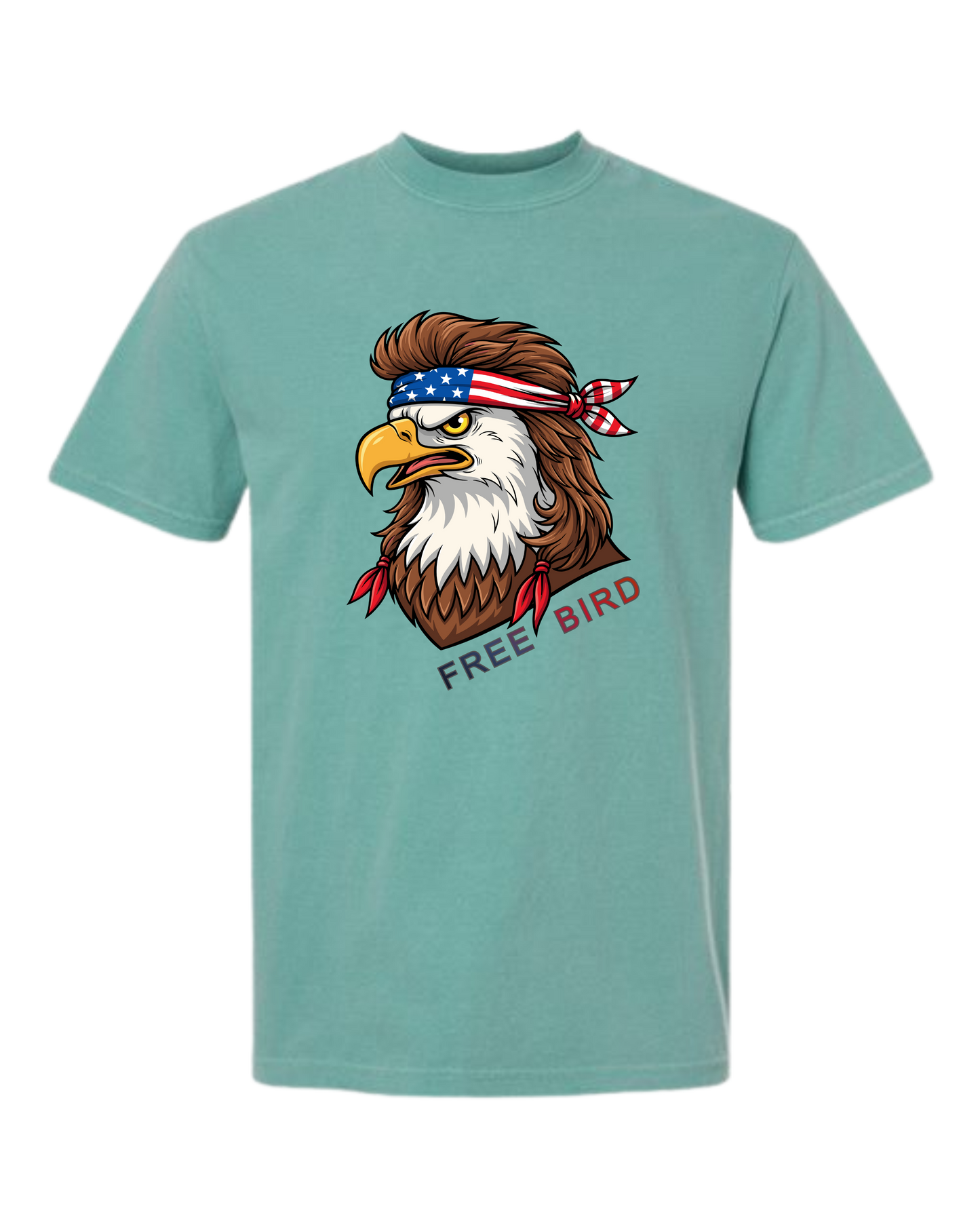 Rockin Free Bird - Comfort Colors - Heavyweight Unisex Tee - Greens