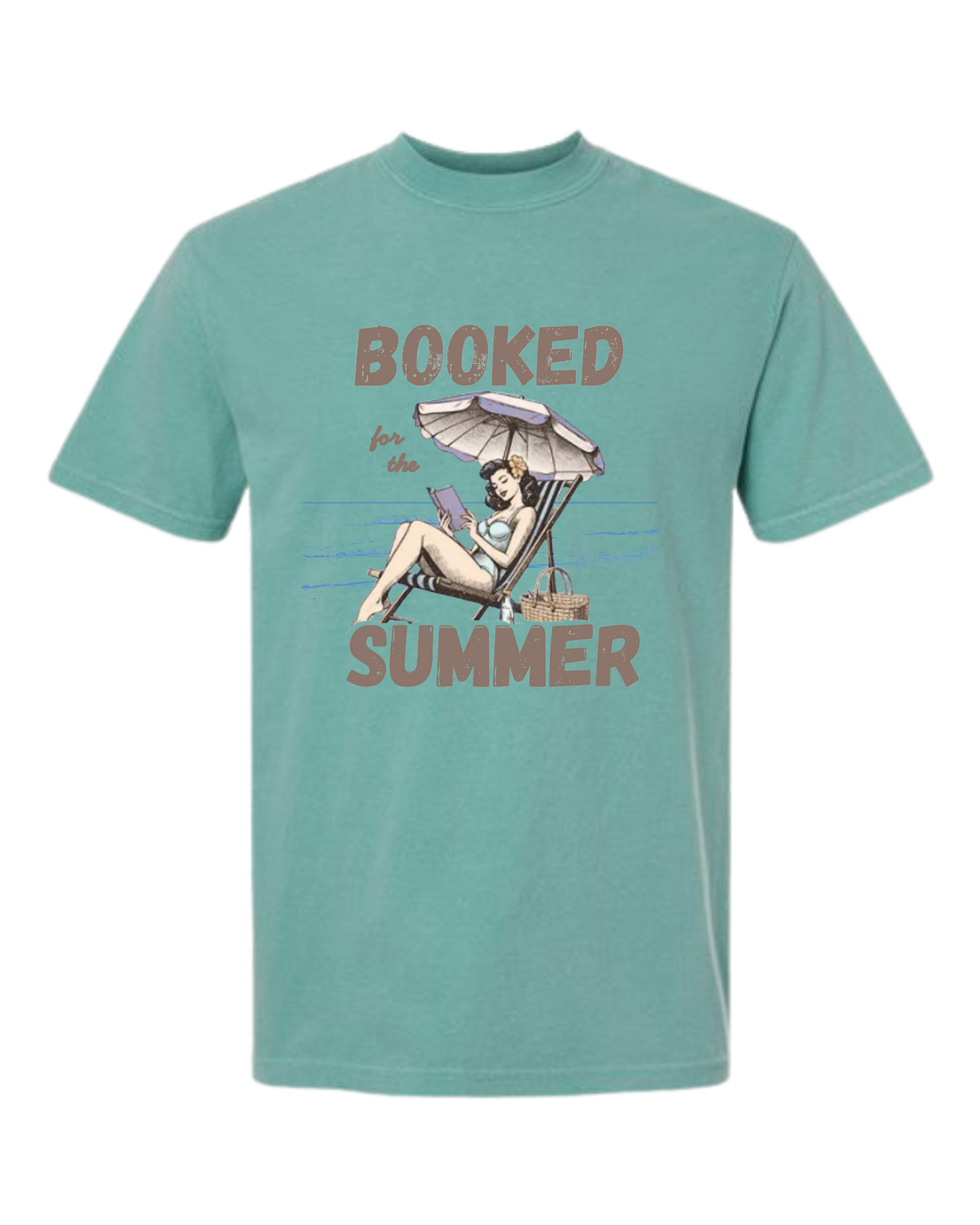 Booked for the Summer - Comfort Colors - Heavyweight Unisex Tee - Greens
