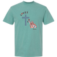Loves Jesus & America too - Comfort Colors - Heavyweight Unisex Tee - Greens