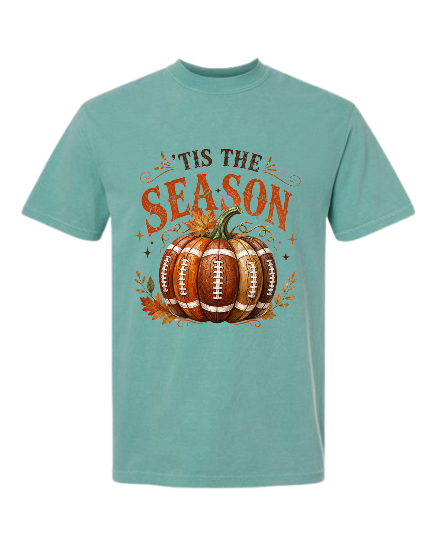 'Tis Football Season - Comfort Colors - Heavyweight Unisex Tee - Greens