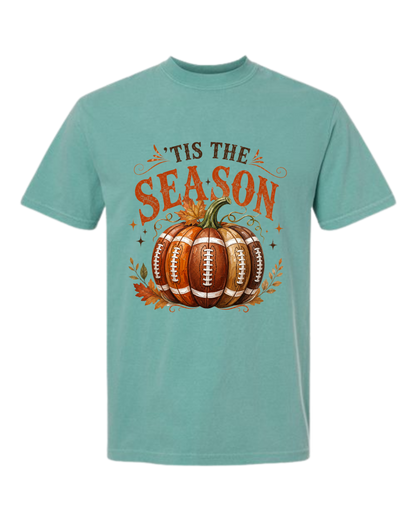 'Tis Football Season - Comfort Colors - Heavyweight Unisex Tee - Greens