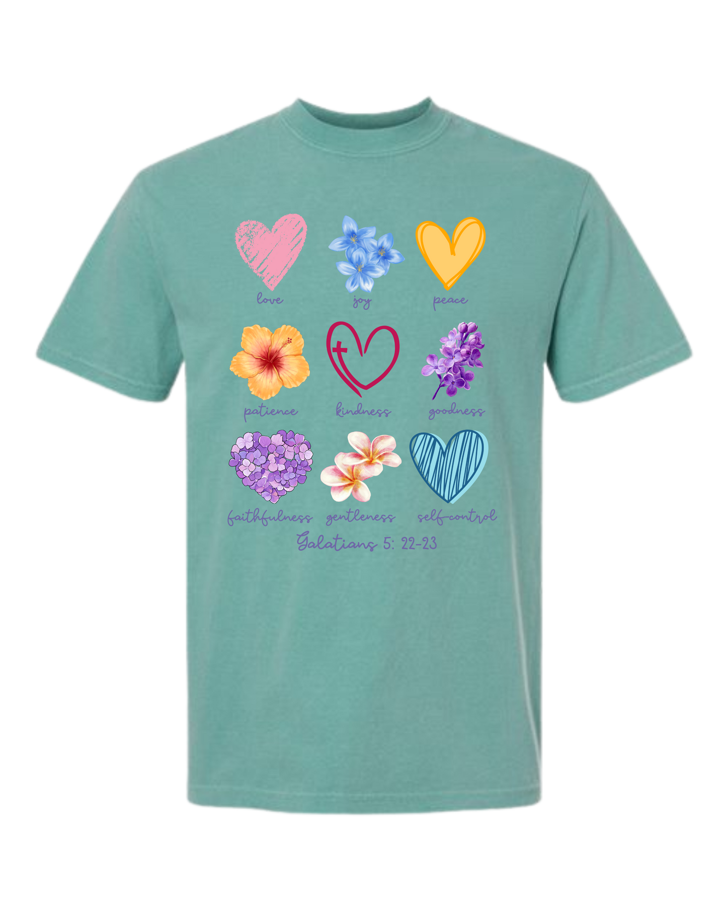 Galatians 5 - Spring - Comfort Colors - Heavyweight Unisex Tee - Greens