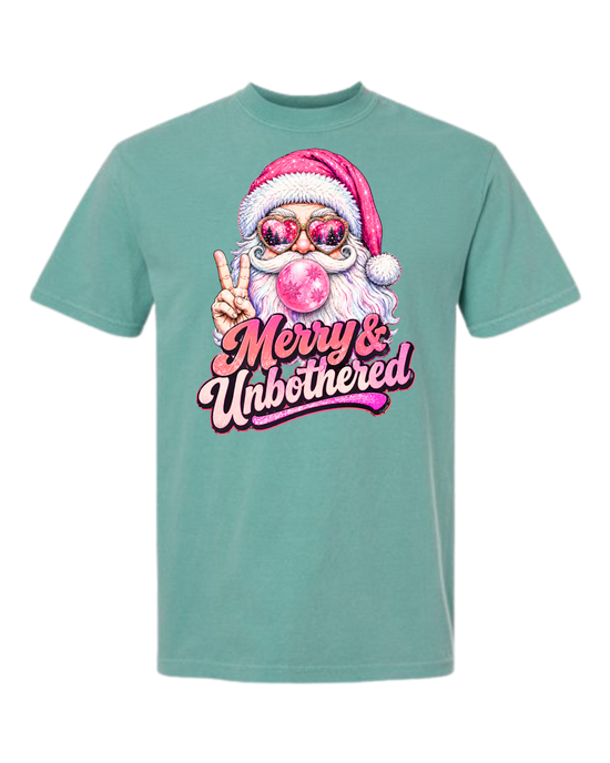 Merry & Unbothered - Comfort Colors - Heavyweight Unisex Tee - Greens