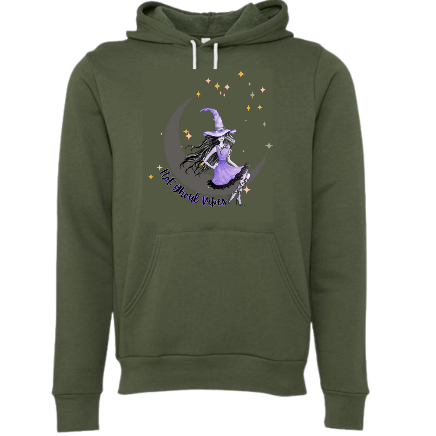 HP - Hot Ghoul Vibes - Sponge Fleece Hoodie - Greens, Neutrals