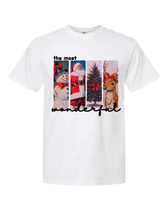 Vintage Christmas - Comfort Colors - Heavyweight Unisex Tee - Neutrals