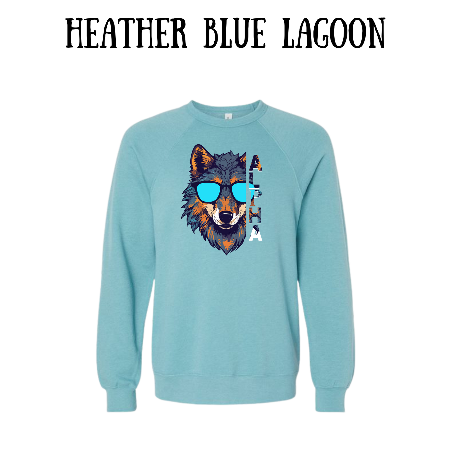 BP - Alpha - Sponge Fleece Raglan Sweatshirt - Blues, Purples
