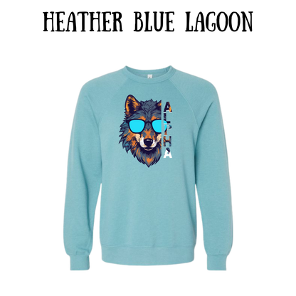 BP - Alpha - Sponge Fleece Raglan Sweatshirt - Blues, Purples