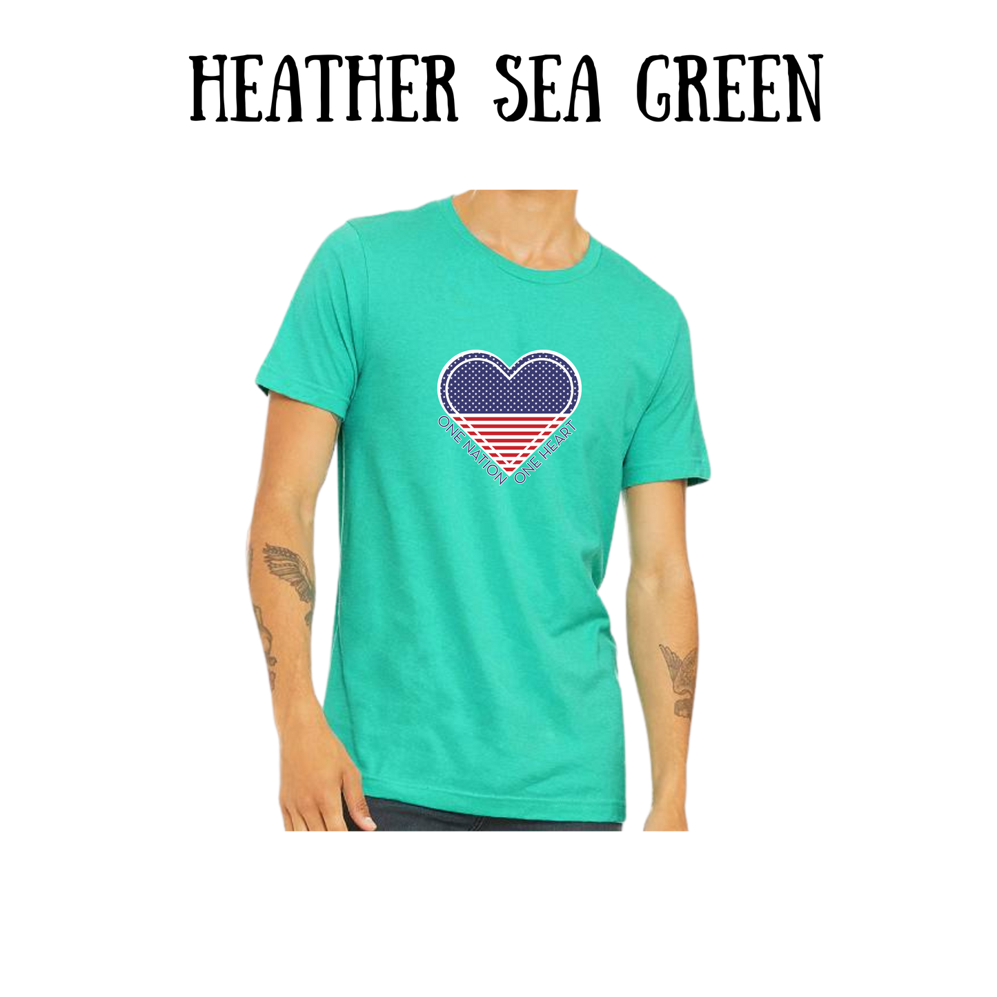 PP - One Nation One Heart - Unisex Tee - Greens