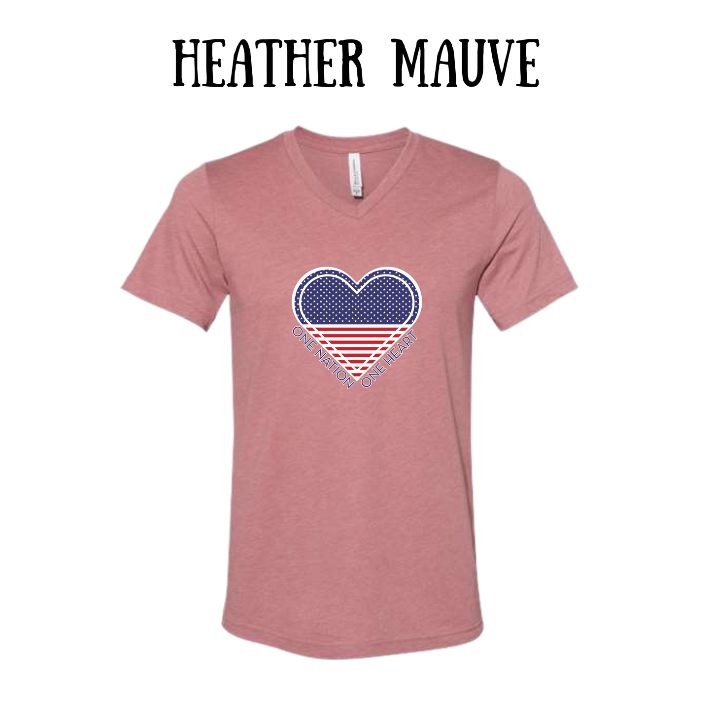 PP - One Nation One Heart - Unisex V-Neck - Assorted Colors