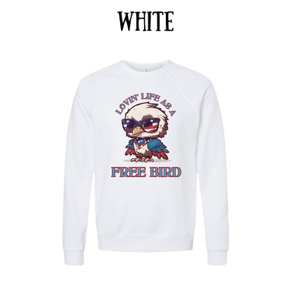 PP - Lovin' Life As A Free Bird - Sponge Fleece Raglan Sweatshirt - Greens, Neutrals