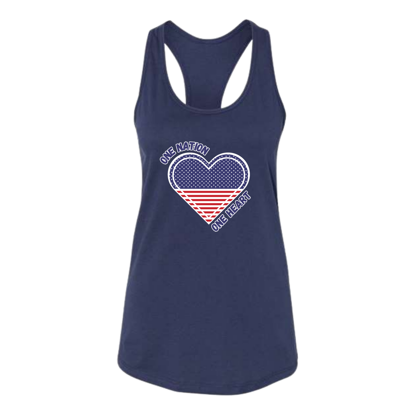 One Nation One Heart - Bella+Canvas - Women's Jersey Racerback Tank