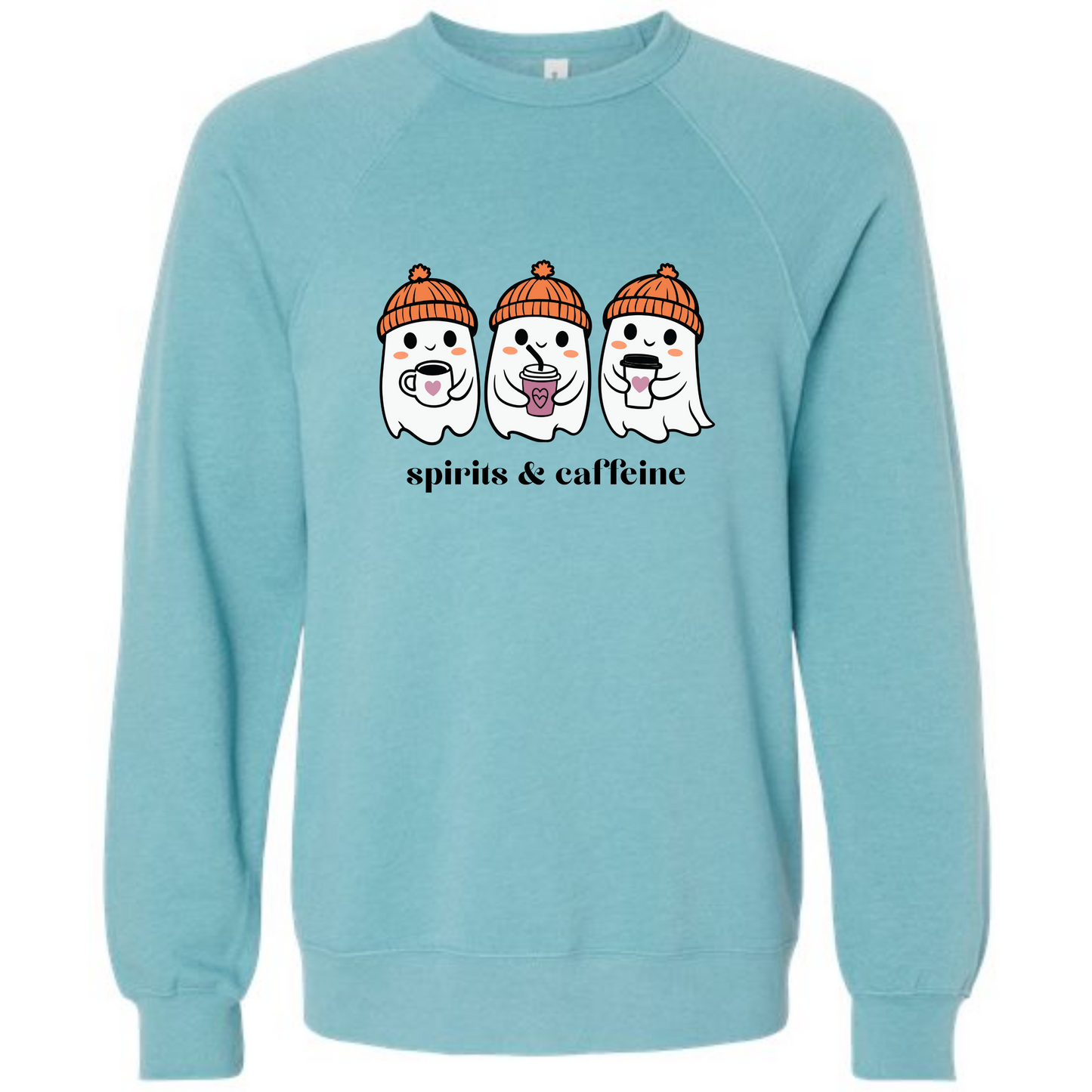 HP - Spirits & Caffeine - Sponge Fleece Raglan Sweatshirt - Blues, Purples