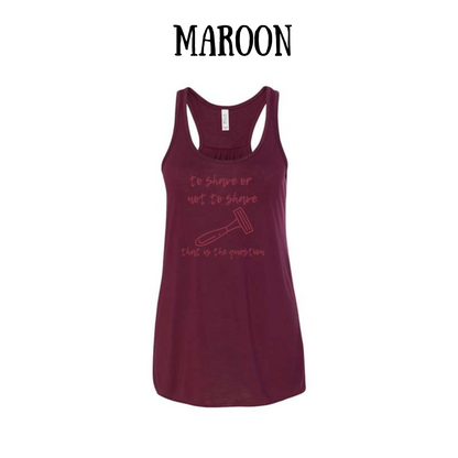 to shave or not to shave - women's flowy racerback tank