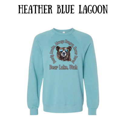 CP - Bear Lake Utah - Sponge Fleece Raglan Sweatshirt - Blues, Purples