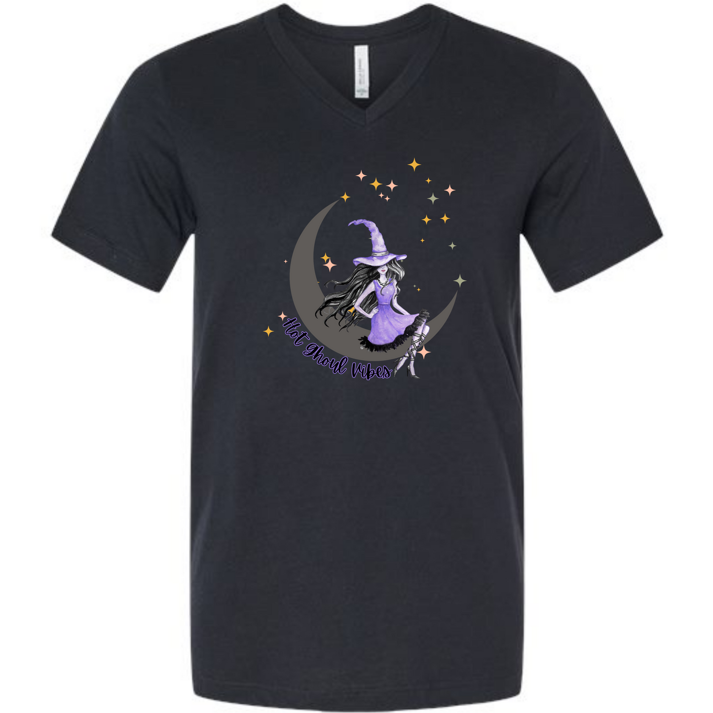 Hot Ghoul Vibes - Unisex V-Neck - Neutral Colors