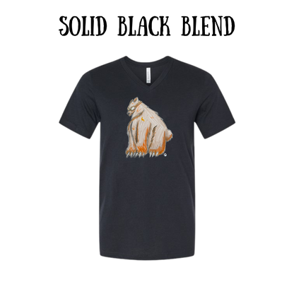 AC - Muscle Bear - Unisex V-Neck - Neutral Colors