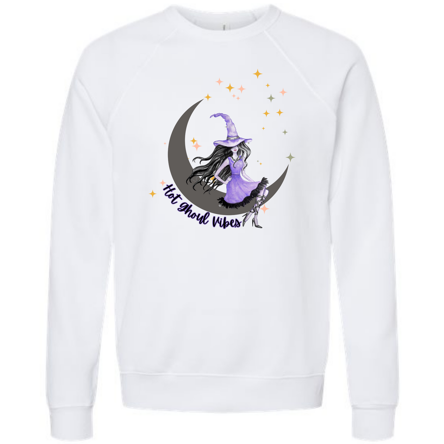 HP - Hot Ghoul Vibes - Sponge Fleece Raglan Sweatshirt - Greens, Neutrals