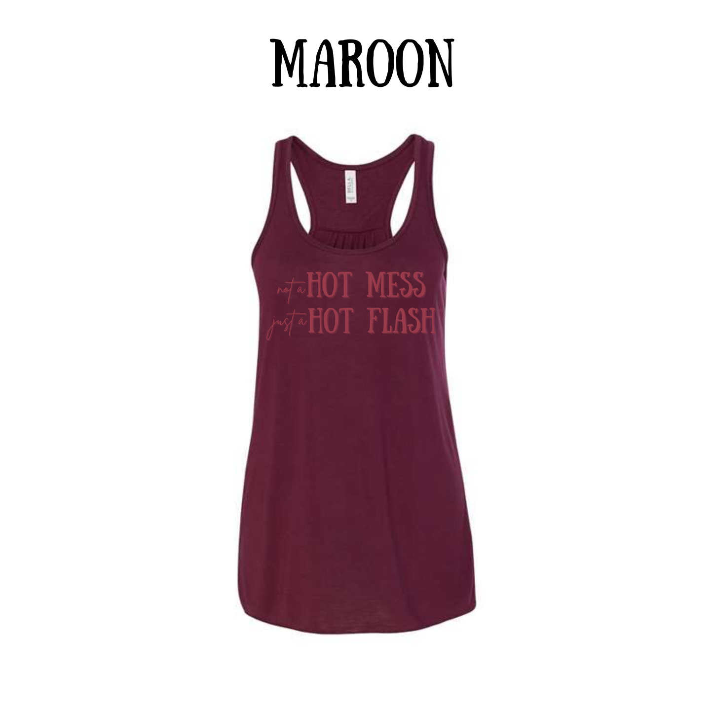 not a hot mess - women's flowy racerback tank