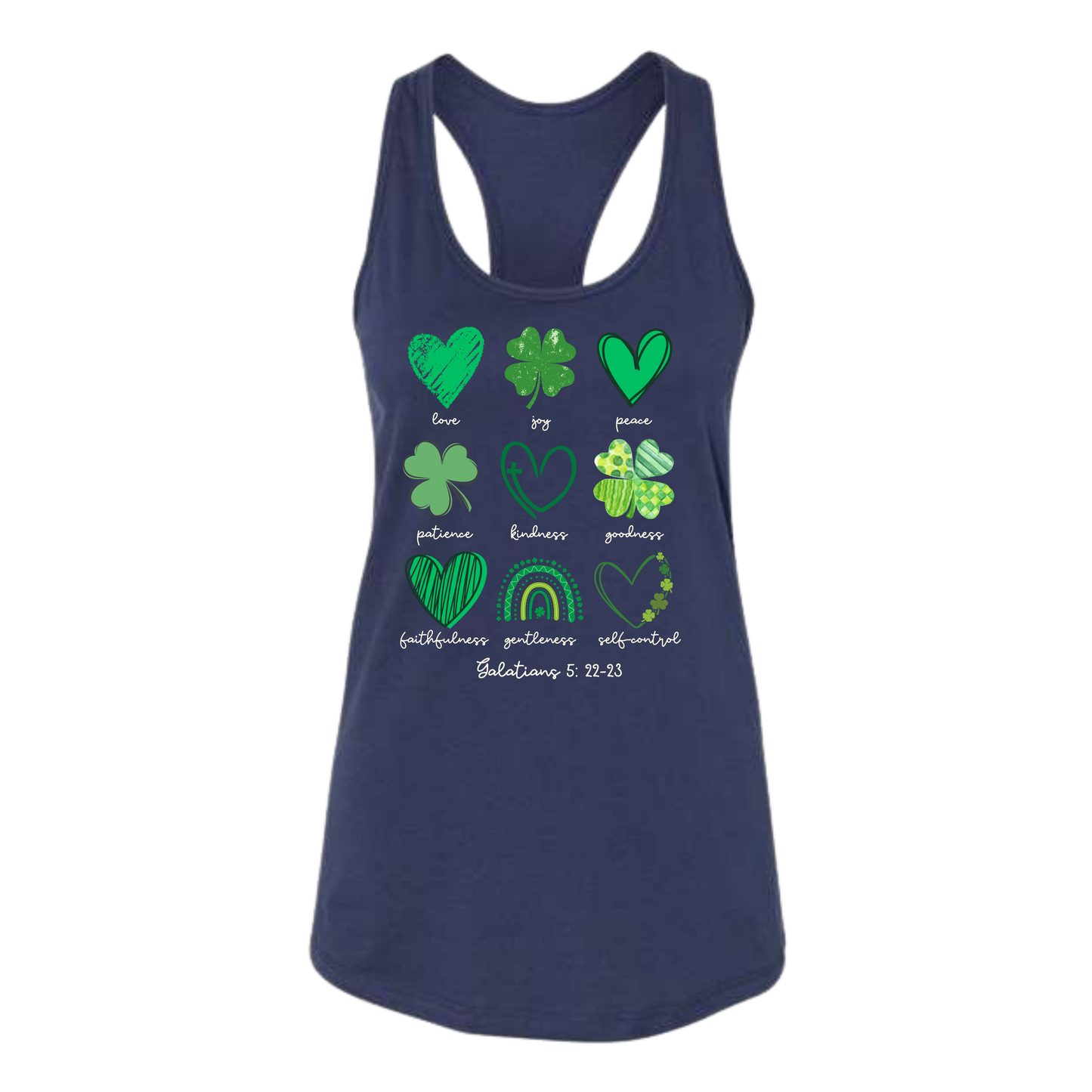 Galatians 5 - St Patrick's Day - Bella+Canvas - Women's Jersey Racerback Tank