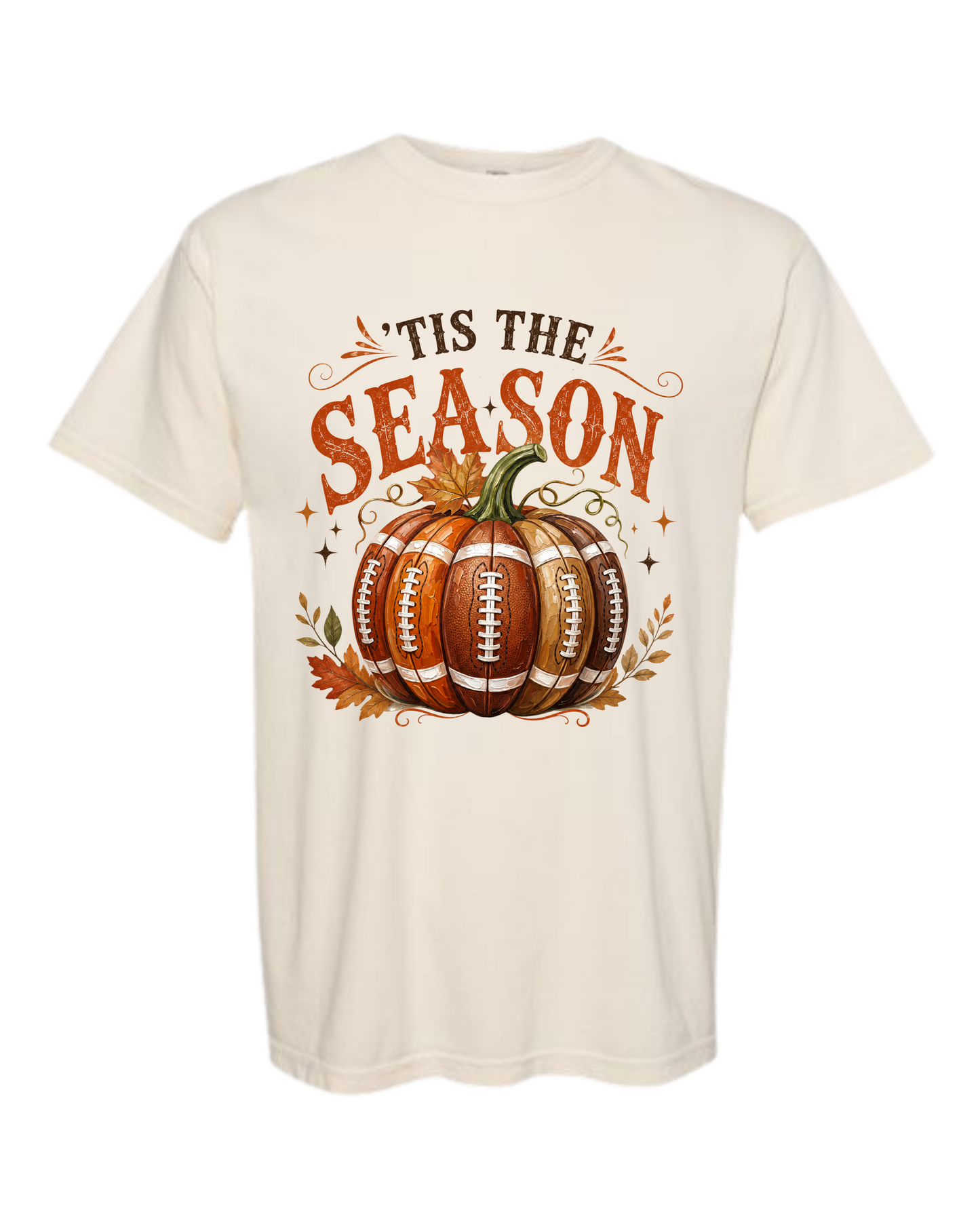 'Tis Football Season - Comfort Colors - Heavyweight Unisex Tee - Neutral Colors