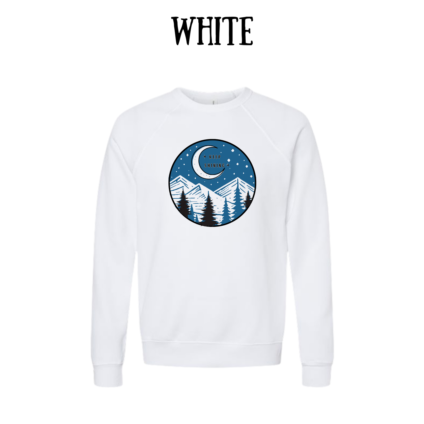 OP - Keep Shining - Sponge Fleece Raglan Sweatshirt - Greens, Neutrals