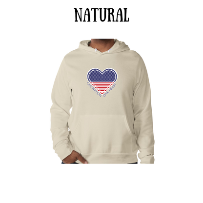 PP - One Nation One Heart - Sponge Fleece Hoodie - Greens, Neutrals