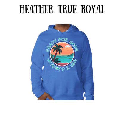 VP - Ready For Some Vitamin D & Sea - Sponge Fleece Hoodie - Blues, Purples