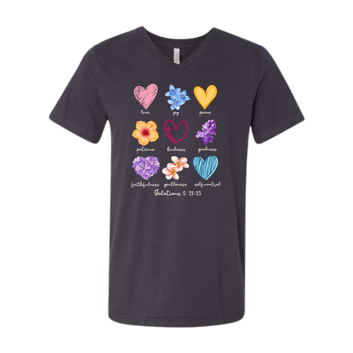 Galatians 5 - Spring - Bella+Canvas - Unisex V-Neck - Neutral Colors