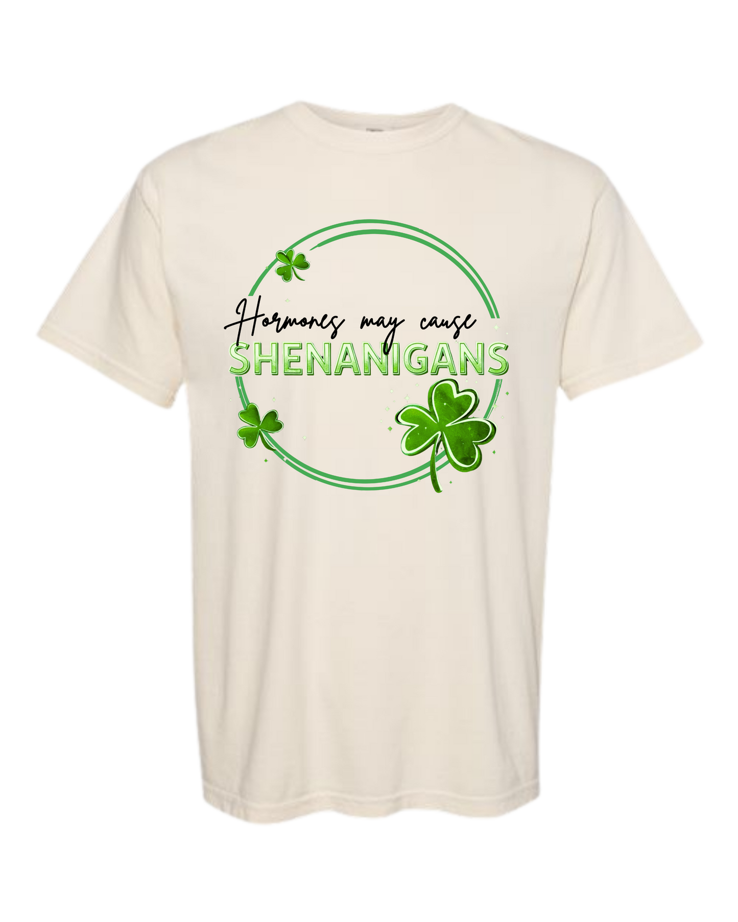 Hormones May Cause Shenanigans - Comfort Colors - Heavyweight Unisex Tee - Neutral Colors