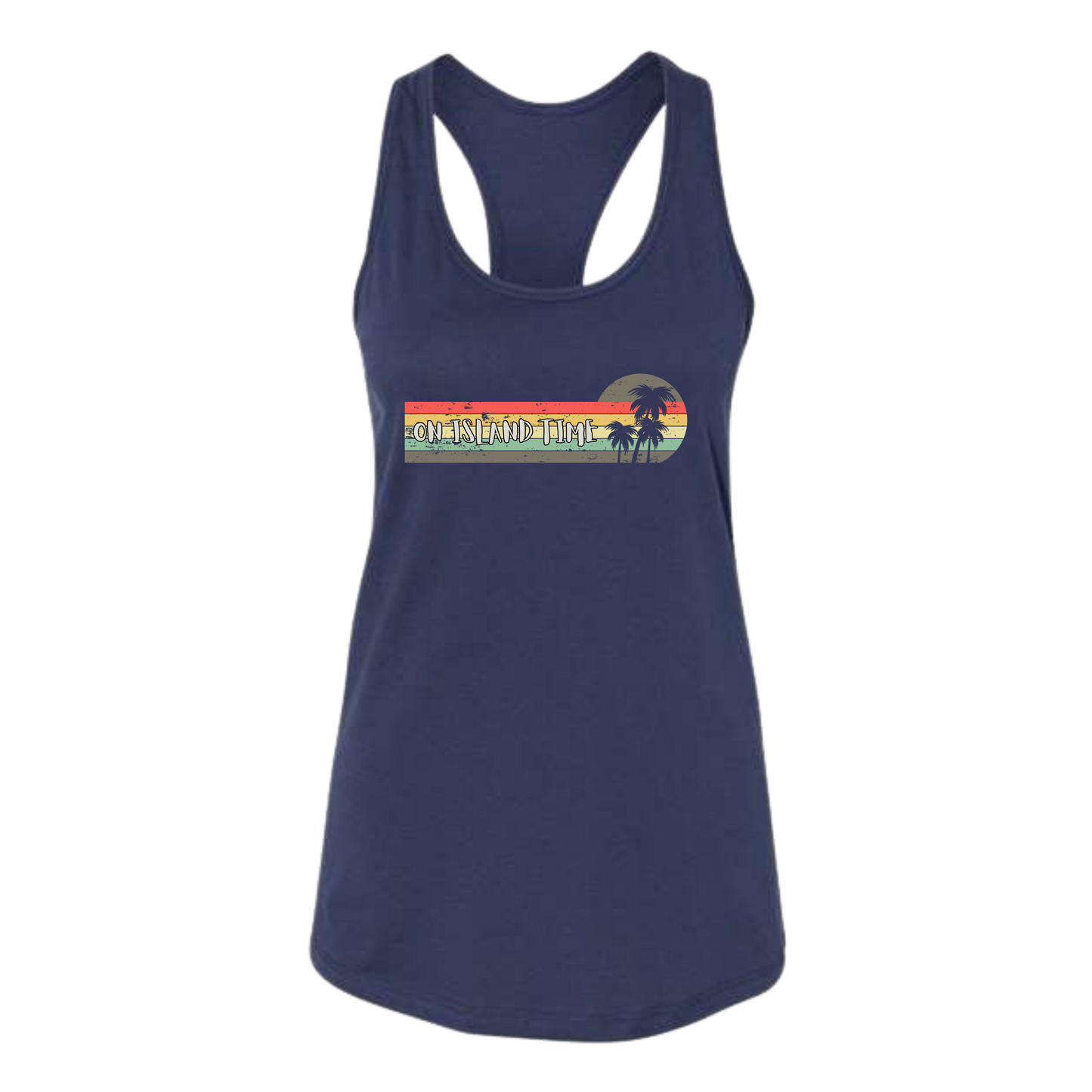 On Island Time - Bella+Canvas - Women's Jersey Racerback Tank