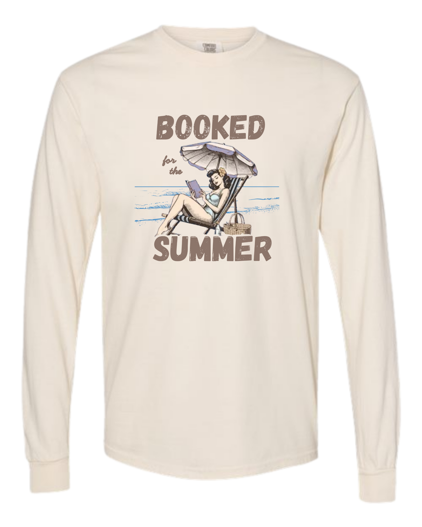 Booked for the Summer - Comfort Colors - Heavyweight Long Sleeve Tee - Neutral Colors