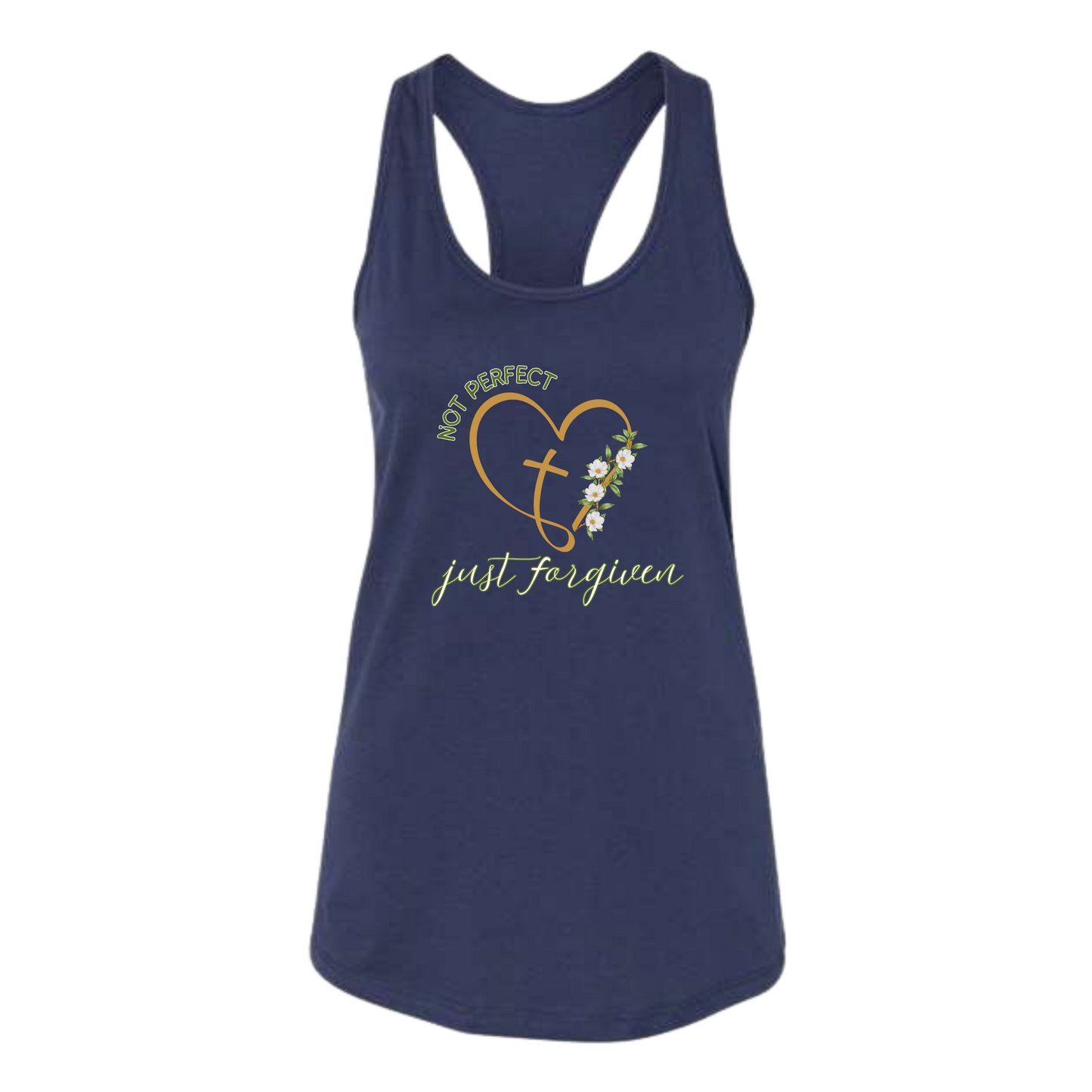 Not Perfect Just Forgiven - Bella+Canvas - Women's Jersey Racerback Tank