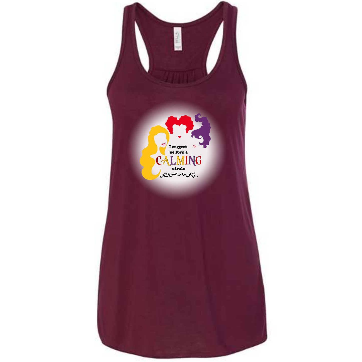 Calming Circle - Women's Flowy Racerback Tank - Assorted Colors