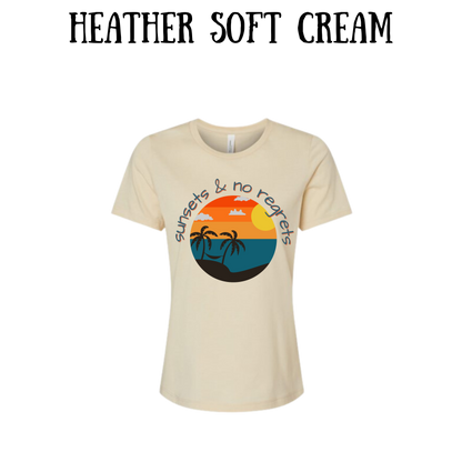 VP - Sunsets & No Regrets - Women's Relaxed Fit Tee - Neutrals