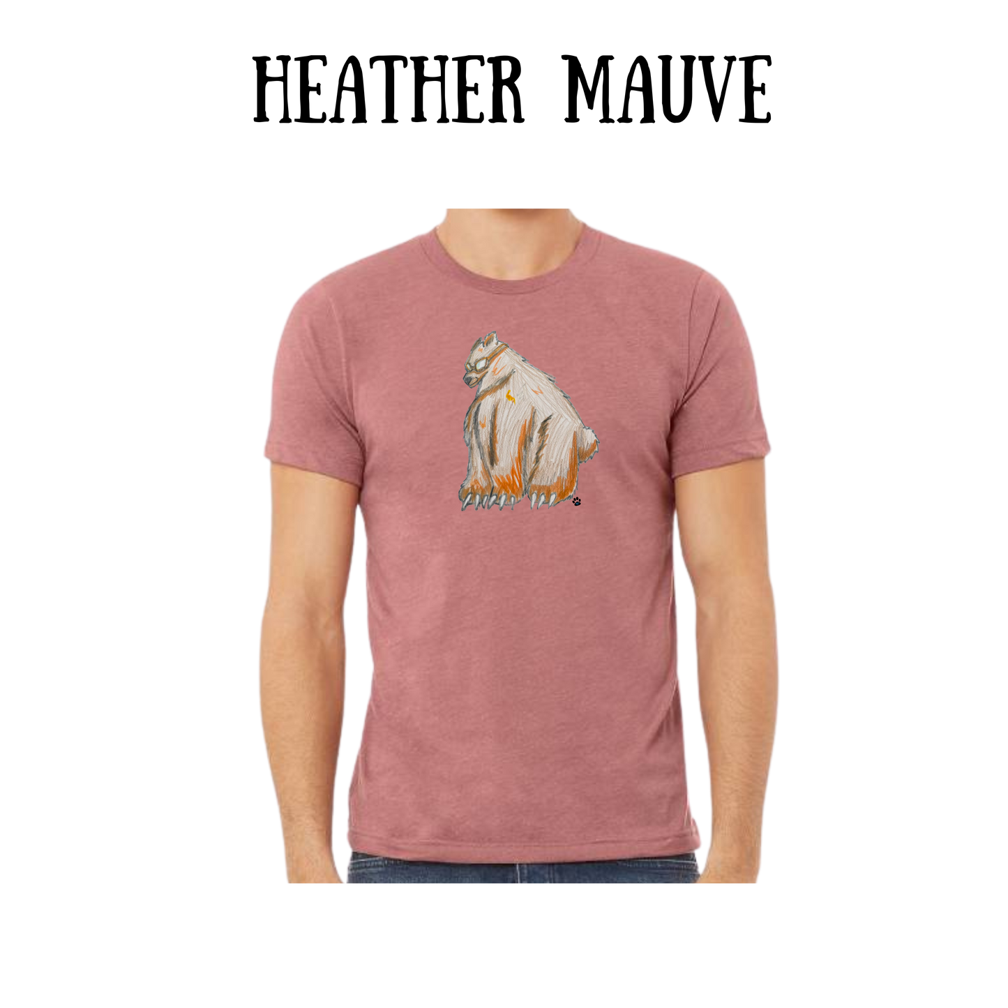 AC - Muscle Bear - Unisex Tee - Pinks, Purples, Neutrals