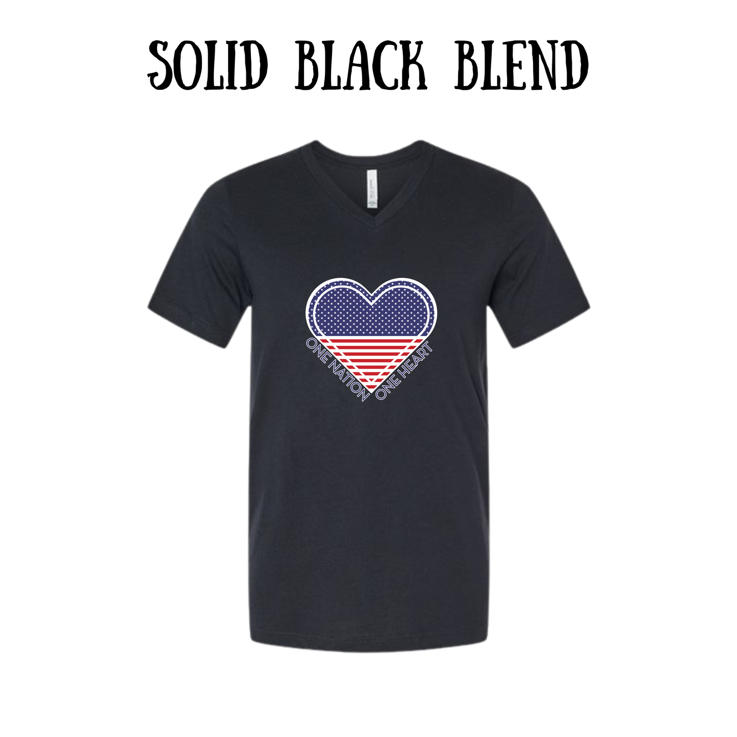PP - One Nation One Heart - Unisex V-Neck - Neutral Colors