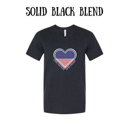 PP - One Nation One Heart - Unisex V-Neck - Neutral Colors