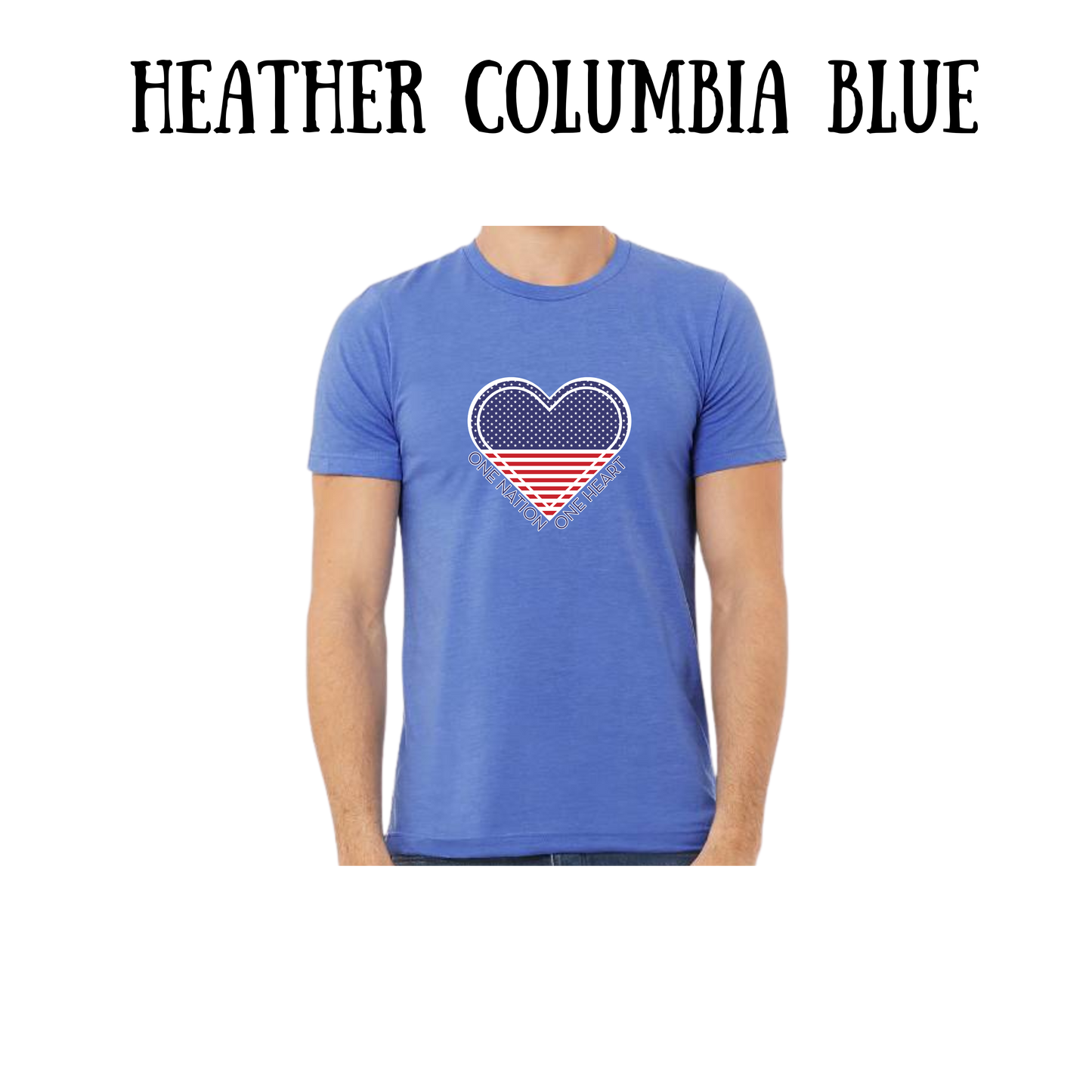 PP - One Nation One Heart - Unisex Tee - Blues