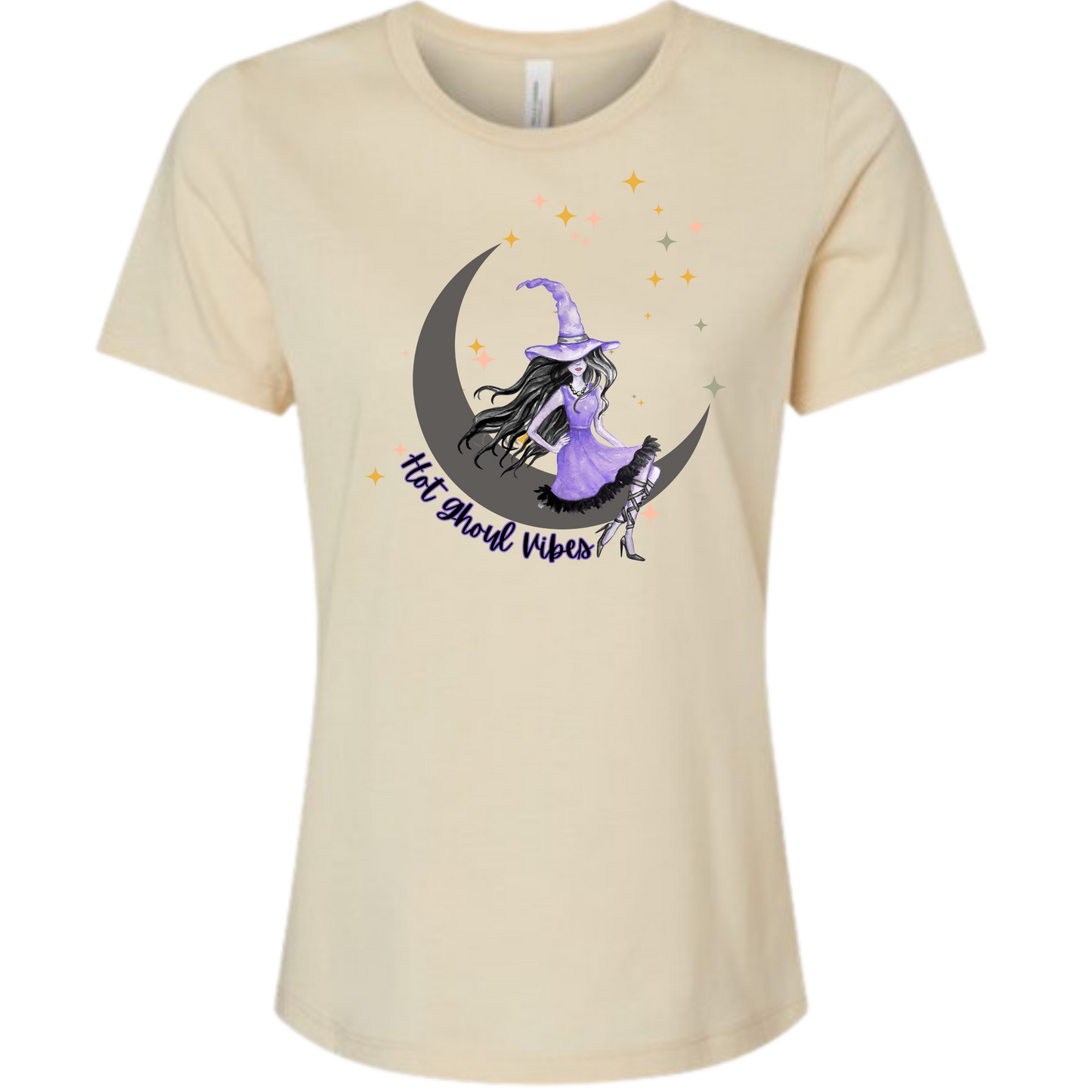 HP - Hot Ghoul Vibes - Women's Relaxed Fit Tee - Neutrals