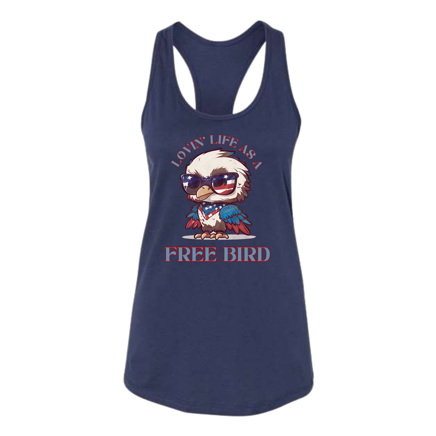 Lovin' Life as a Free Bird - Bella+Canvas - Women's Jersey Racerback Tank